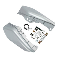 HR3 White Flake Fade Mid Frame Air Heat Deflectors For Harley Touring and Trike Models 09-24