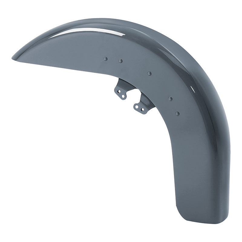 HR3 Gunship Gray Motorcycle 18" Wide Tire Front Mudguard Fender For Harley Touring Models 2014-2023