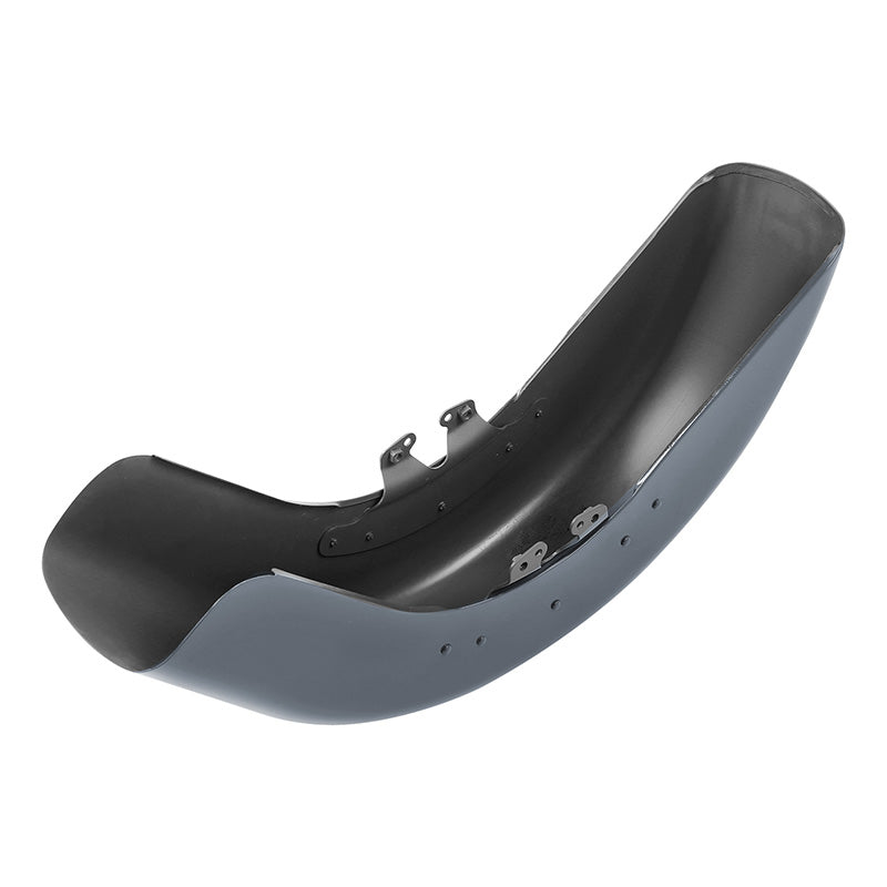 HR3 Gunship Gray Motorcycle 18" Wide Tire Front Mudguard Fender For Harley Touring Models 2014-2023