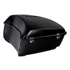 HR3 Black Denim King Size Touring Trunk Luggage with Speaker Cut Outs For 14-24 Harley Touring