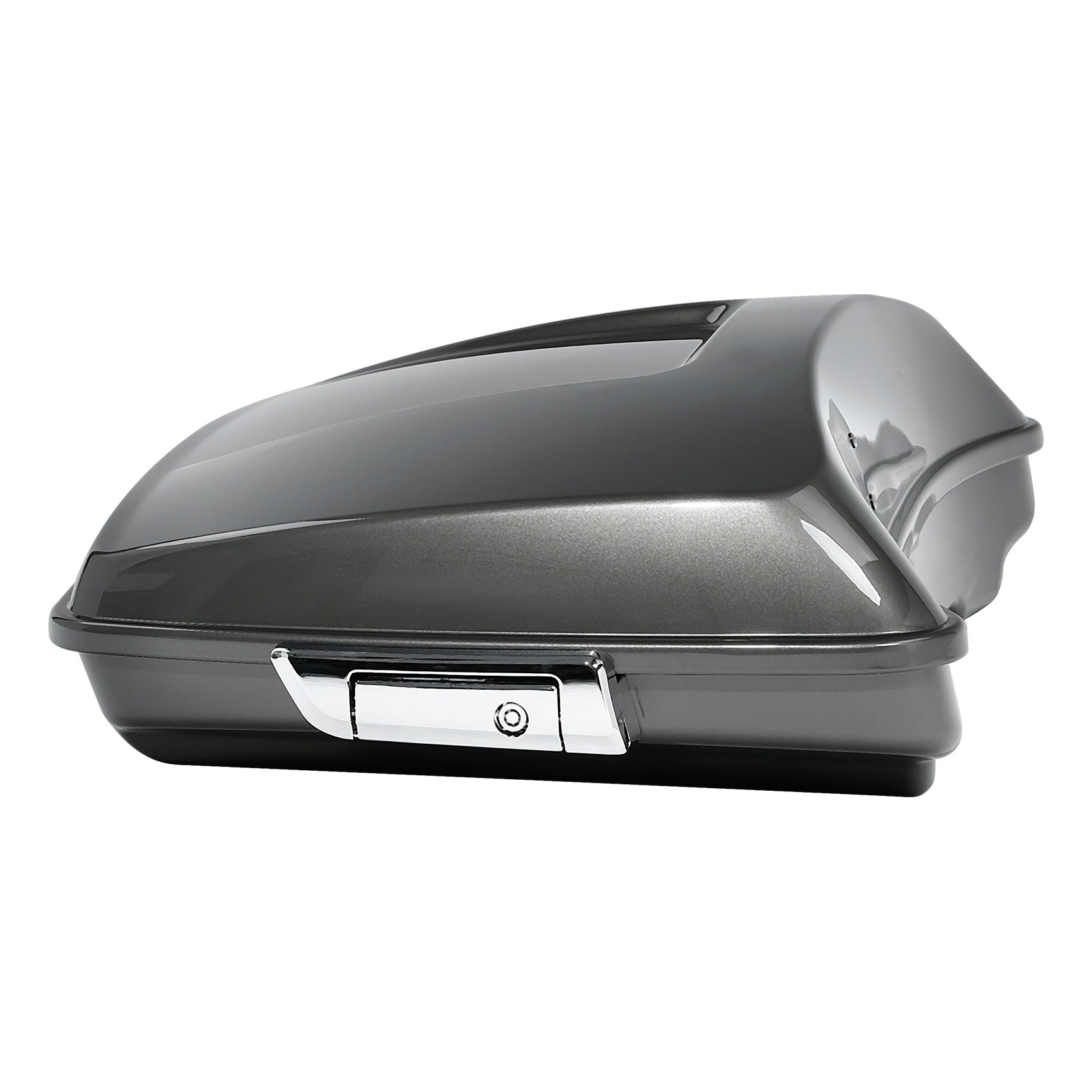 HR3 Industrial Gray 5.5" Razor Style Touring Trunk Luggage For 14-24 Harley Touring