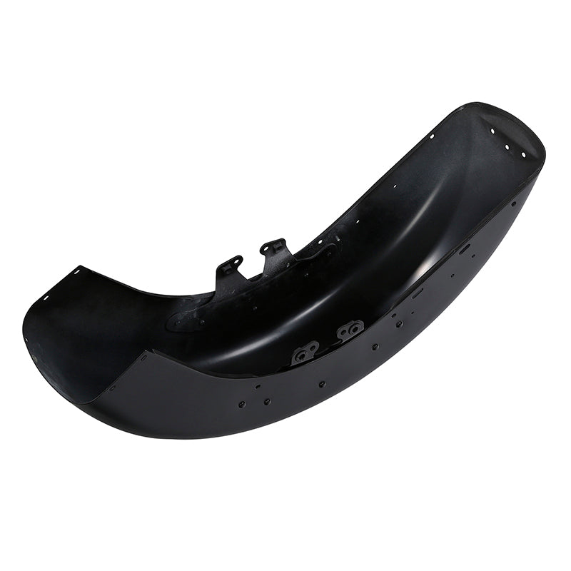 HR3 Black Denim Motorcycle 18" Front Mudguard Fender (can be installed with lighting)For Harley Touring Electra Glide Ultra Limited Tri Glide 14-23