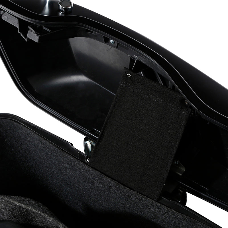 HR3 Black Denim Hard Saddlebags Harley Hard Bags (Regular) For 14-23 Harley Touring