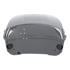 HR3 Gunship Gray King Size Touring Trunk Luggage with Speaker Cut Outs For Harley Touring 14-24