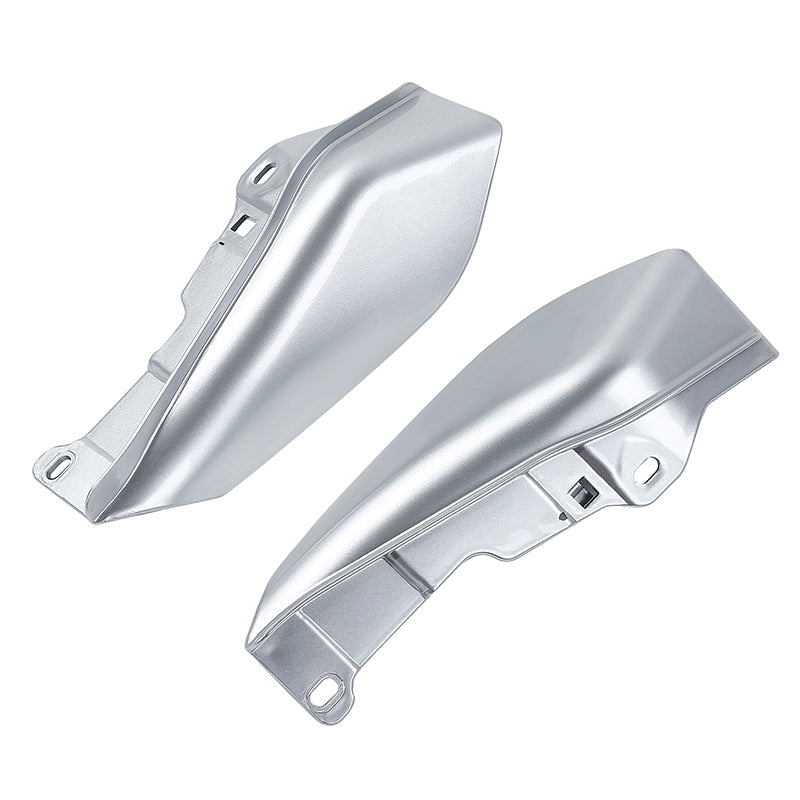 HR3 Silver / Black Honeycomb Fade Mid-Frame Air Deflectors For Harley Touring and Trike Models 09-24