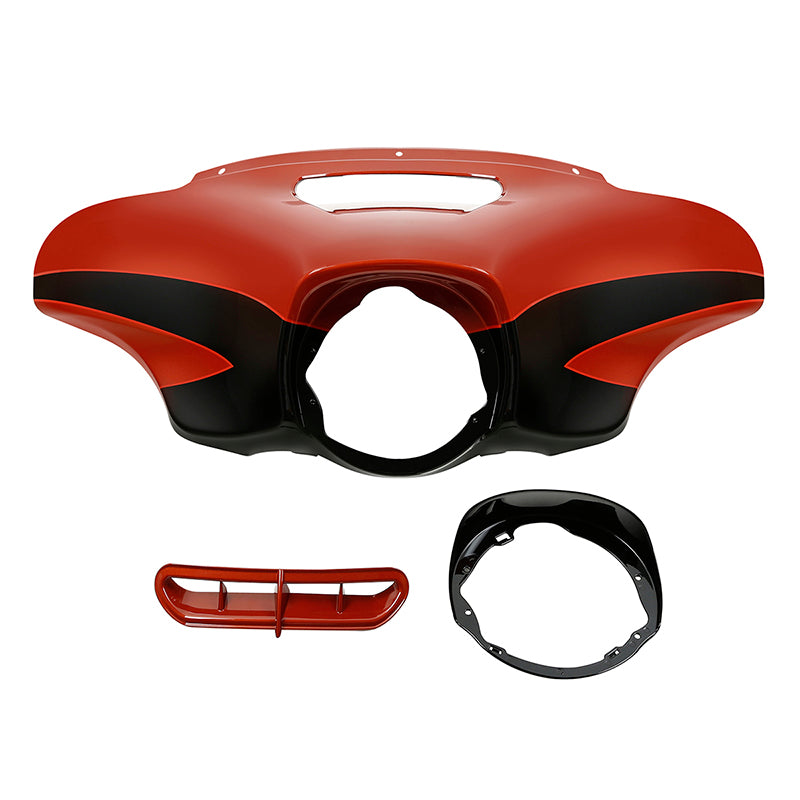HR3 Sunburst Orange / Starfire Black Outer Batwing Fairing Cowl Upper 2017 CVO STREET GLIDE (FLHXSE)