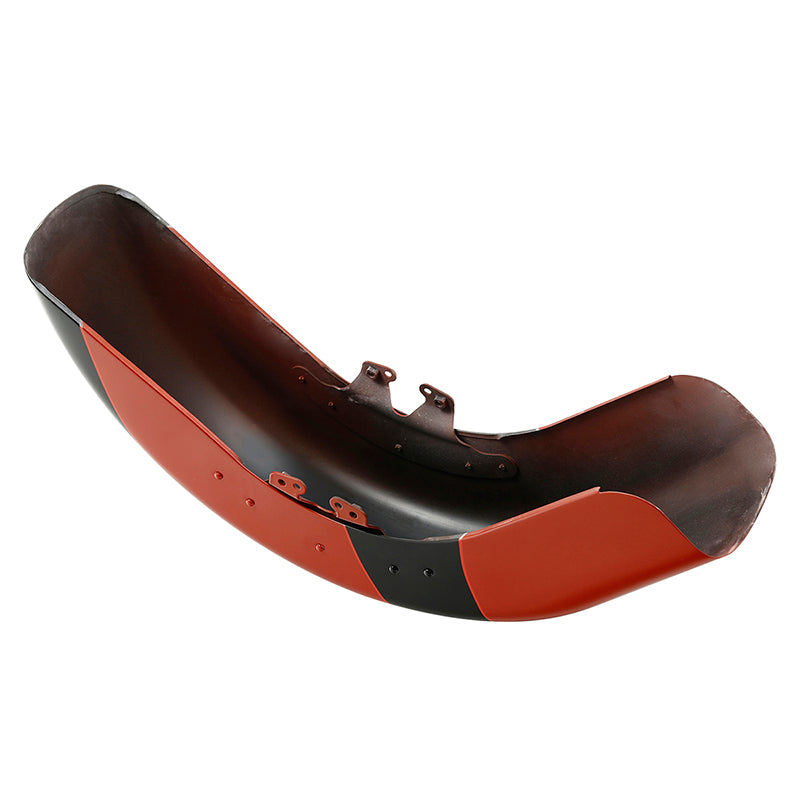 HR3 Sunburst Orange / Starfire Black Motorcycle 18" Wide Tire Front Mudguard Fender For Harley Touring Models 2014-2023