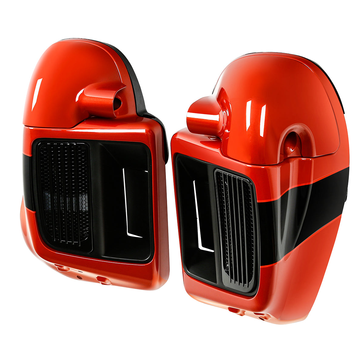 HR3 Sunburst Orange / Starfire Black Vented Lower Fairing Kit For Harley Touring Models 2014-2023 (Fits water cooled models)