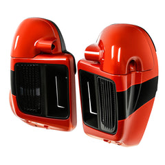 HR3 Sunburst Orange / Starfire Black Vented Lower Fairing Kit For Harley Touring Models 2014-2023 (Fits water cooled models)