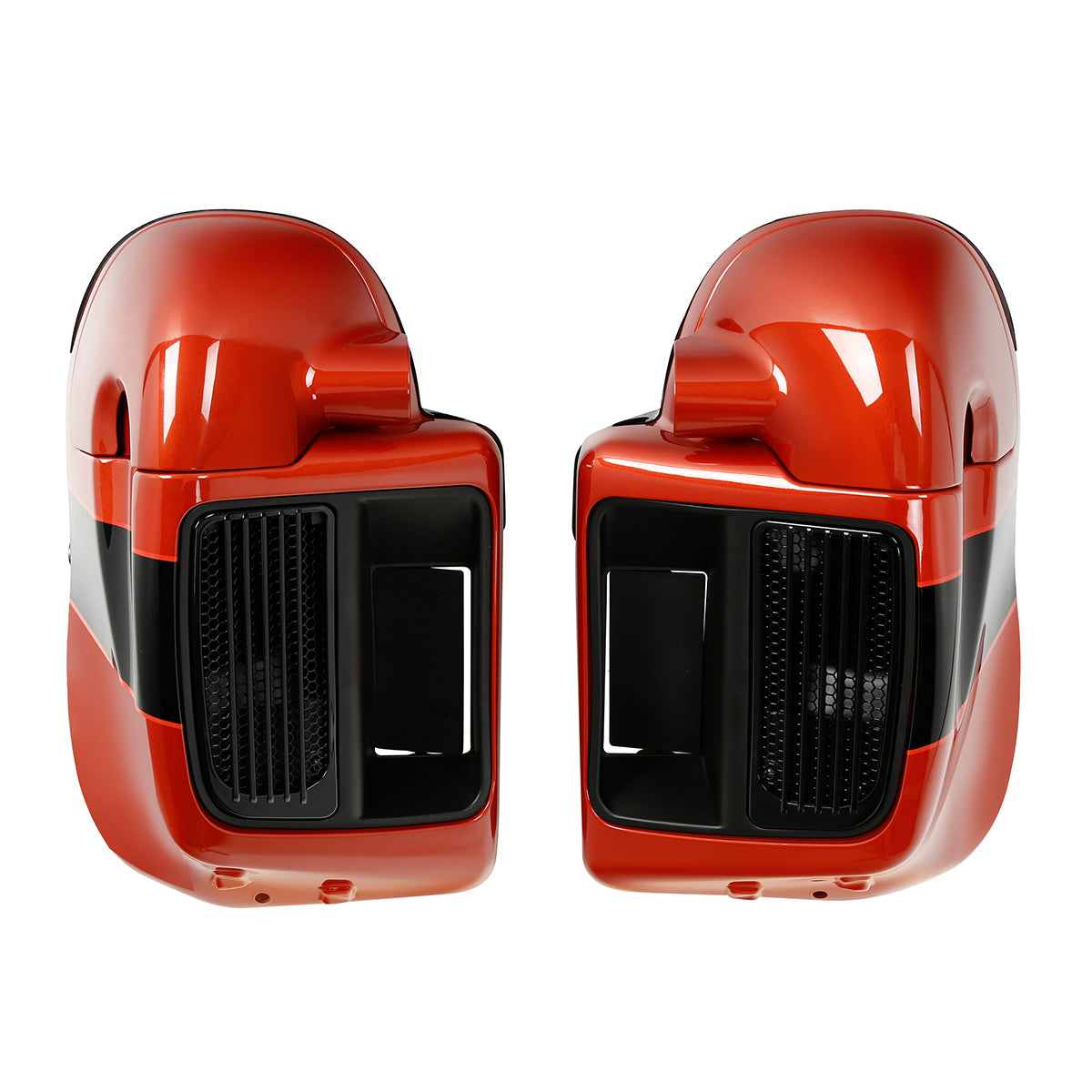 HR3 Sunburst Orange / Starfire Black Vented Lower Fairing Kit For Harley Touring Models 2014-2023 (Fits water cooled models)