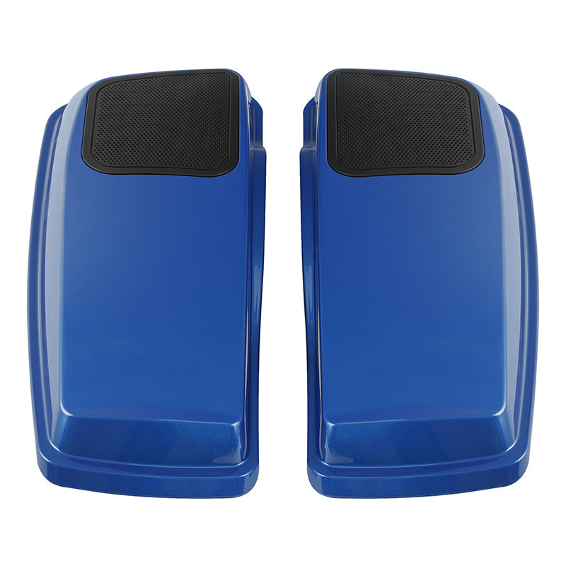 HR3 Electric Blue 6 X 9" Saddlebags Lid Speaker Cutouts W/ Grill For Harley Touring Models 2014-2023