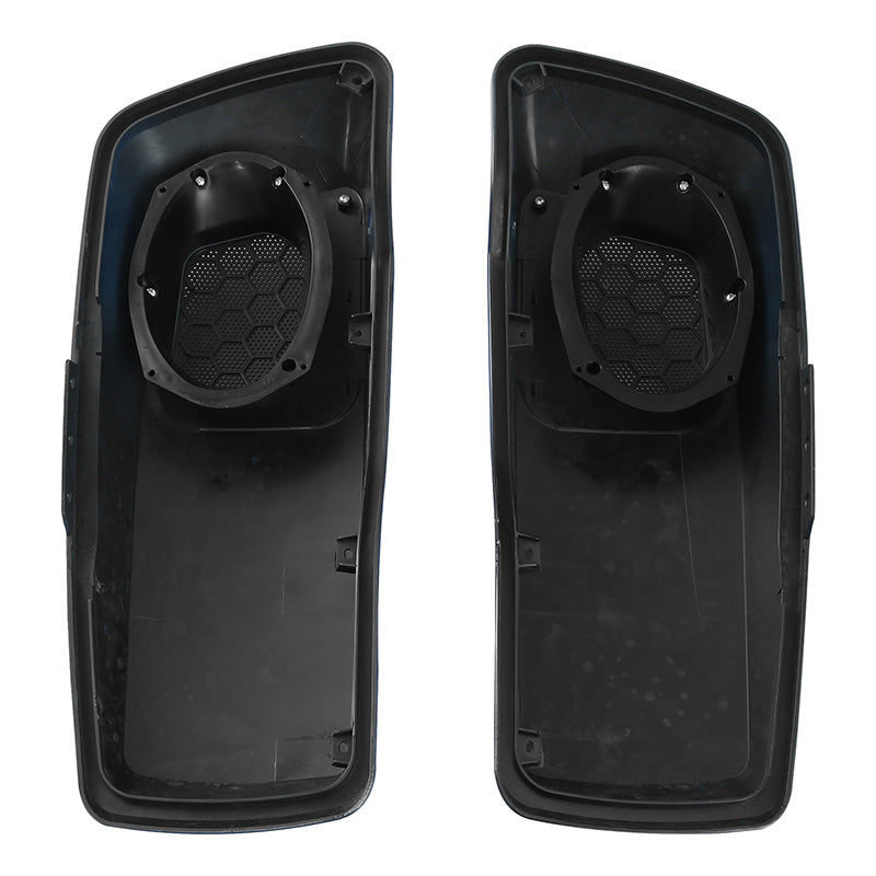 HR3 Electric Blue 6 X 9" Saddlebags Lid Speaker Cutouts W/ Grill For Harley Touring Models 2014-2023