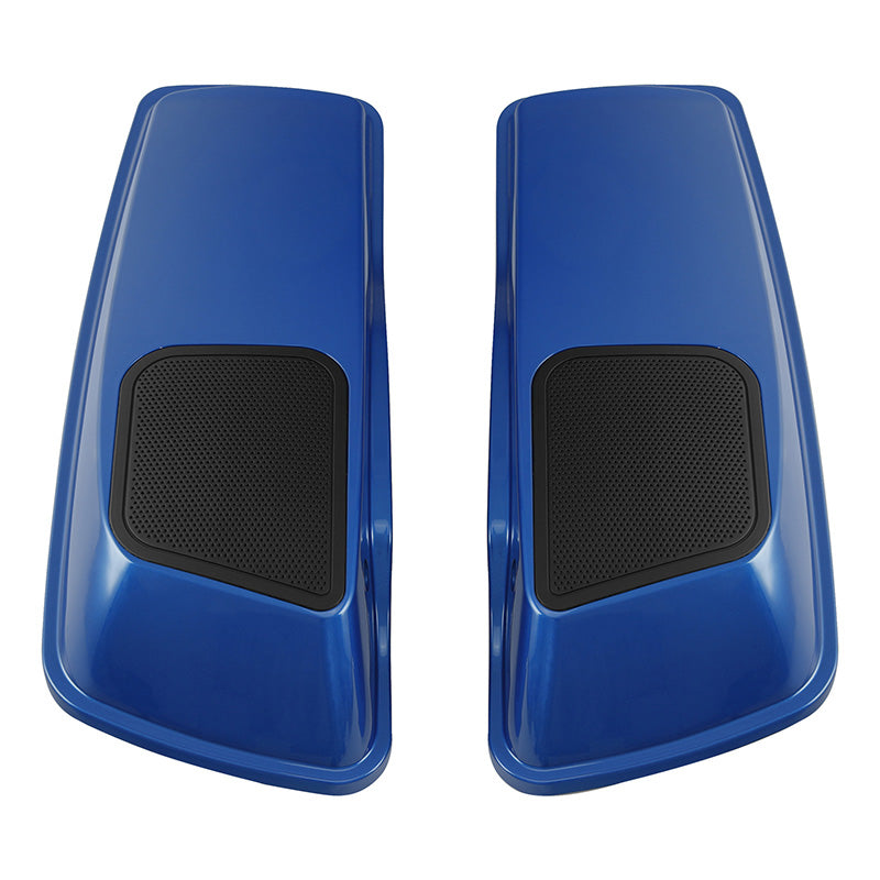 HR3 Electric Blue 6 X 9" Saddlebags Lid Speaker Cutouts W/ Grill For Harley Touring Models 2014-2023