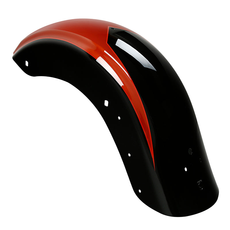 HR3 Sunburst Orange / Starfire Black Motorcycle Mudguard CVO STYLE REAR FENDER FOR Harley Touring 2014-2023