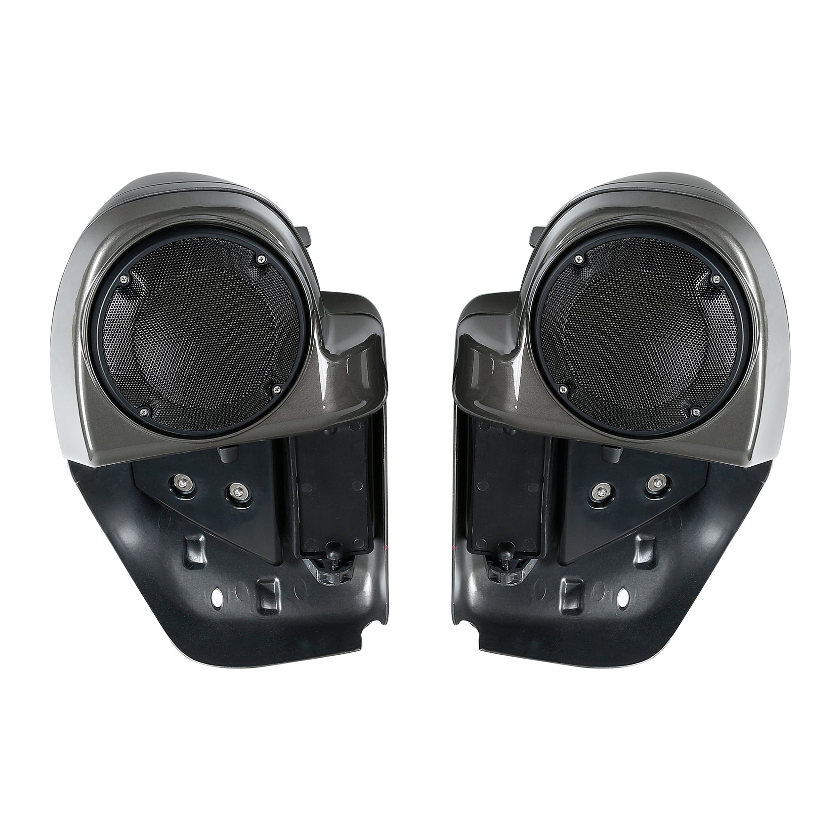 HR3 Industrial Gray Vented Lower Fairing Kit With 6.5" Speaker Pods For Harley Touring models 2014-2024