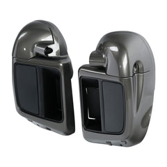 HR3 Industrial Gray Vented Lower Fairing Kit With 6.5" Speaker Pods For Harley Touring models 2014-2024