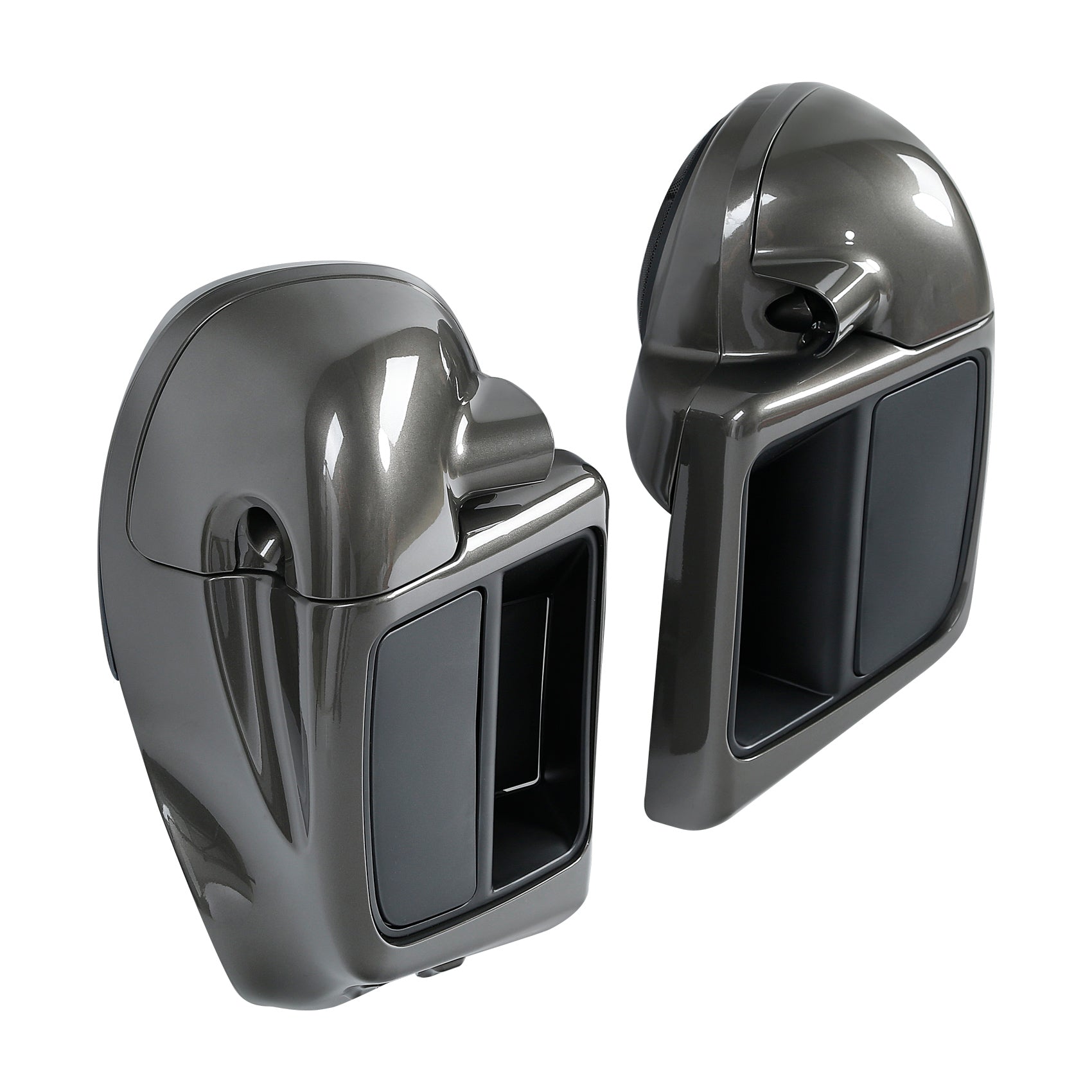 HR3 Industrial Gray Vented Lower Fairing Kit With 6.5" Speaker Pods For Harley Touring models 2014-2024