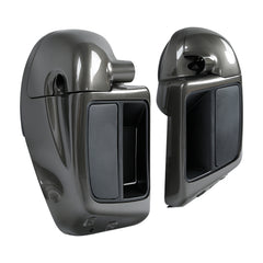 HR3 Industrial Gray Vented Lower Fairing Kit With 6.5" Speaker Pods For Harley Touring models 2014-2024