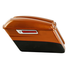 HR3 Amber Whiskey / Vivid Black Hard Saddlebags (Regular) For 14-23 Harley Touring