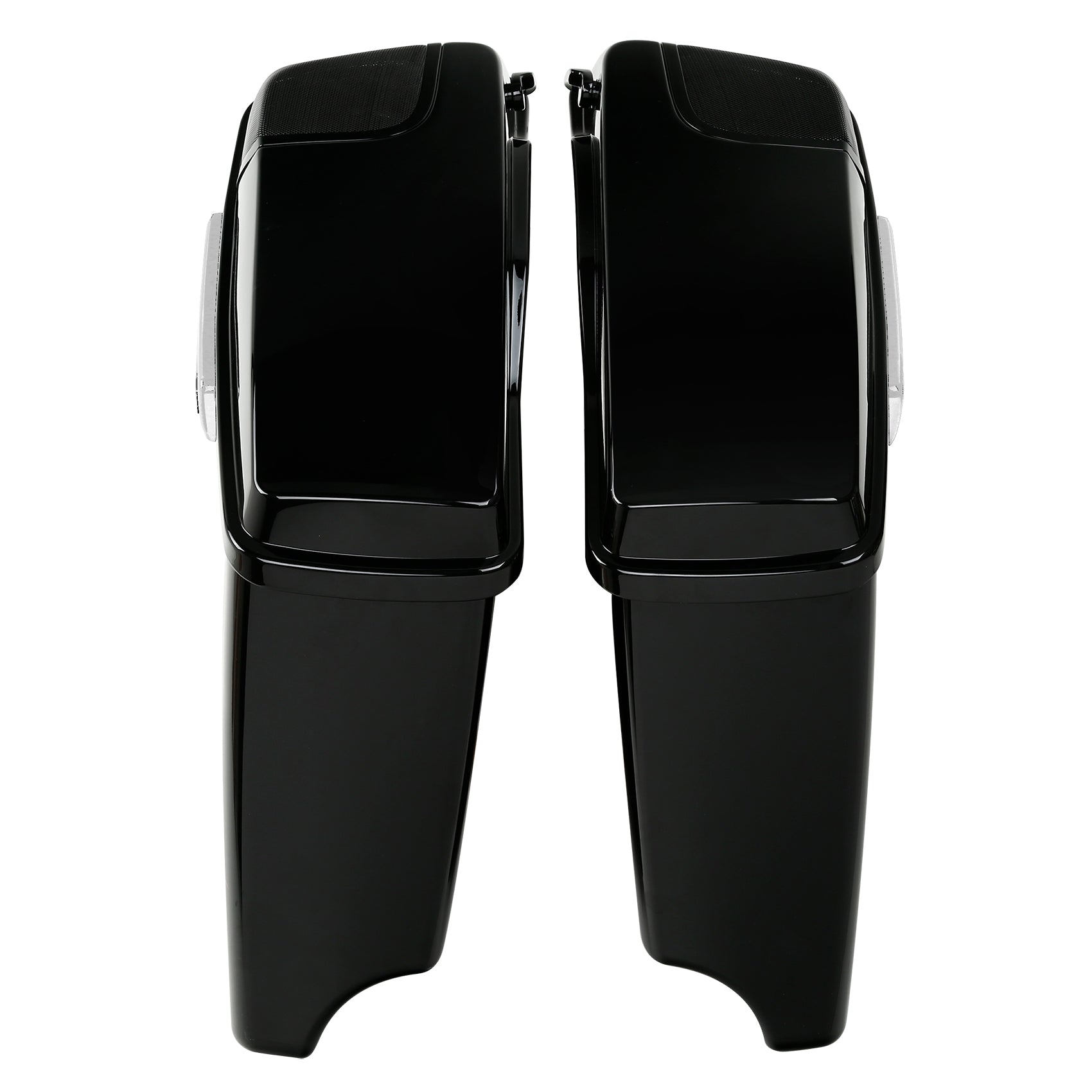 HR3 Sunburst Orange / Starfire Black CVO Stretched Saddlebags with Speaker Lids For 14-23 Harley Touring