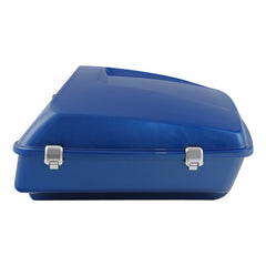 HR3 Electric Blue 10.7" Chopped Style Touring Trunk Luggage For 14-24 Harley Touring