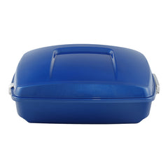 HR3 Electric Blue 10.7" Chopped Style Touring Trunk Luggage For 14-24 Harley Touring
