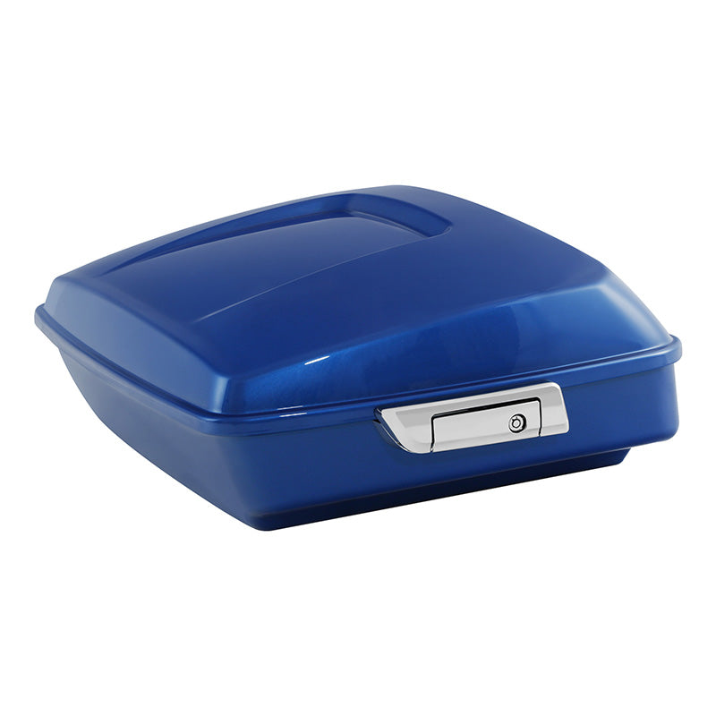 HR3 Electric Blue 10.7" Chopped Style Touring Trunk Luggage For 14-24 Harley Touring