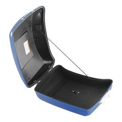 HR3 Electric Blue 10.7" Chopped Style Touring Trunk Luggage For 14-24 Harley Touring