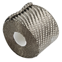 Custom Chrome 2" x 15' Fibreglass Titanium Exhaust Manifold Header Pipe Heat Wrap Thermal Tape