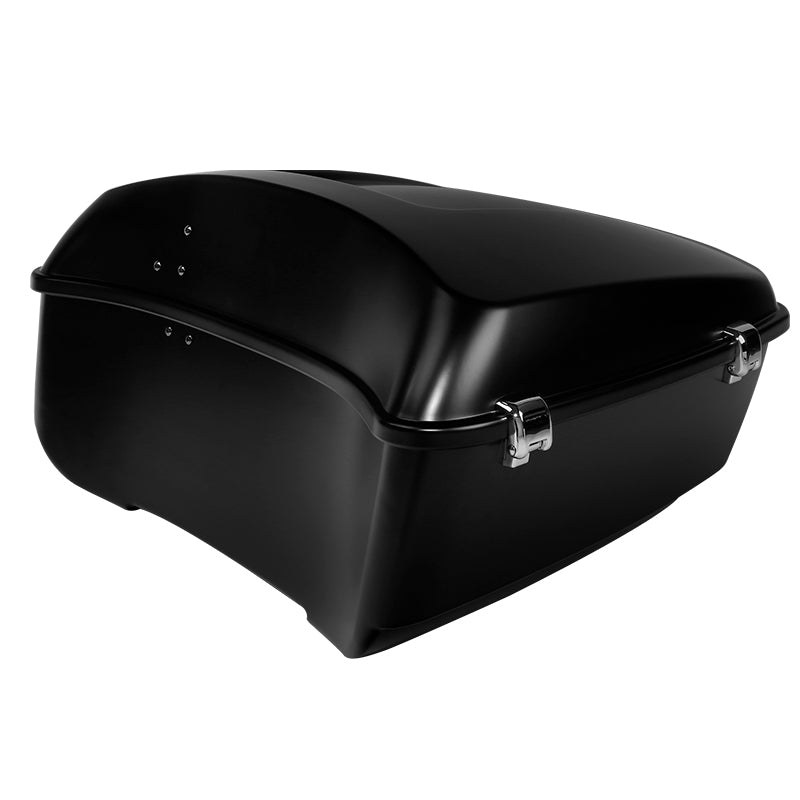 HR3 Black Denim 13.7" King Size Touring Trunk Luggage For 14-24 Harley Touring