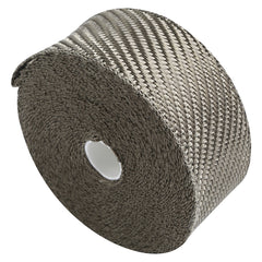 Custom Chrome 2" x 50' Fibreglass Titanium Exhaust Manifold Header Pipe Heat Wrap Thermal Tape