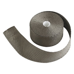 Custom Chrome 2" x 50' Fibreglass Titanium Exhaust Manifold Header Pipe Heat Wrap Thermal Tape