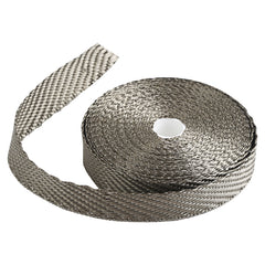 Custom Chrome 1" x 50' Fibreglass Titanium Exhaust Manifold Header Pipe Heat Wrap Thermal Tape