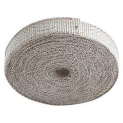 Custom Chrome 1" x 50' Fibreglass Exhaust Manifold Header Pipe Heat Wrap Thermal Tan Tape Roll