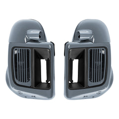 HR3 Apple Green / Gunship Gray Vented Lower Fairing Kit For Harley Touring Models 2014-2023 (Fits water-cooled models)