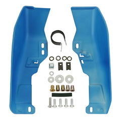 HR3 Electric Blue Mid Frame Air Heat Deflectors For Harley Touring and Trike Models 09-24