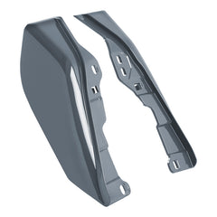 HR3 Gunship Gray Mid Frame Air Heat Deflectors For Harley Touring and Trike Models 09-24