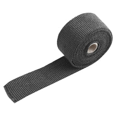 Custom Chrome 2"x15' Fibreglass Black Exhaust Manifold Header Pipe Heat Wrap Thermal Tape Roll
