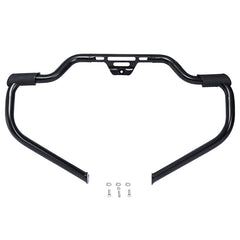 Custom Chrome Engine Guard W/Footrests Highway Bar Chrome, Matte BlackFit For Harley Softail 18-UP