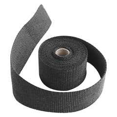 Custom Chrome 2"x15' Fibreglass Black Exhaust Manifold Header Pipe Heat Wrap Thermal Tape Roll