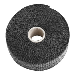 Custom Chrome 1"x15' Fibreglass Black Exhaust Manifold Header Pipe Heat Wrap Thermal Tape Roll