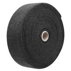 Custom Chrome 2"x50' Fibreglass Black Exhaust Manifold Header Pipe Heat Wrap Thermal Tape Roll
