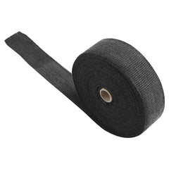 Custom Chrome 2"x50' Fibreglass Black Exhaust Manifold Header Pipe Heat Wrap Thermal Tape Roll