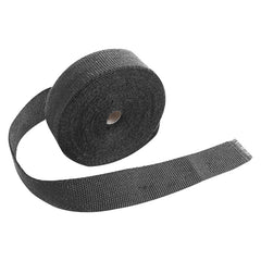 Custom Chrome 2"x50' Fibreglass Black Exhaust Manifold Header Pipe Heat Wrap Thermal Tape Roll