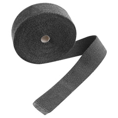 Custom Chrome 2"x50' Fibreglass Black Exhaust Manifold Header Pipe Heat Wrap Thermal Tape Roll