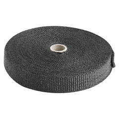 Custom Chrome 1"x50' Fibreglass Black Exhaust Manifold Header Pipe Heat Wrap Thermal Tape Roll