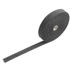Custom Chrome 1"x50' Fibreglass Black Exhaust Manifold Header Pipe Heat Wrap Thermal Tape Roll