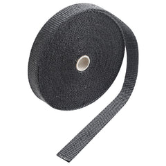 Custom Chrome 1"x50' Fibreglass Black Exhaust Manifold Header Pipe Heat Wrap Thermal Tape Roll