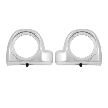 HR3 Silver/Black Honeycomb Fade Lower Fairing Speaker Pods For Harley Touring Models 2014-2024
