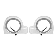 HR3 Silver / Black Honeycomb Fade Lower Fairing Speaker Pods For Harley Touring Models 2014-2024